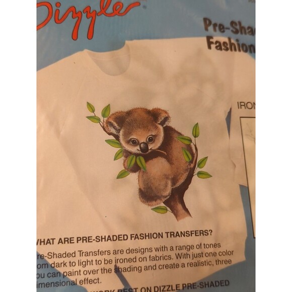 Dizzle Art Pre Shaded Iron On Fashion Transfer Koala Bear 50041 - Picture 2 of 9